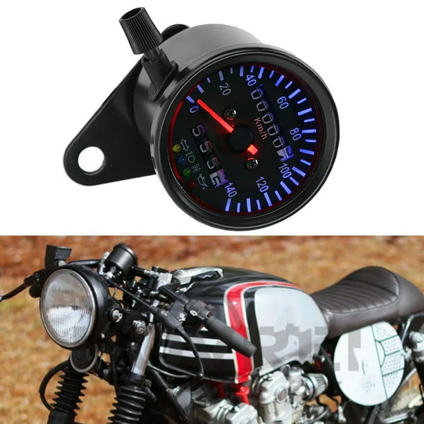 New LED Backlight Motorcycle Dual Odometer Speedometer Gauge For Harley-Davidson Honda Cafe Racer Universal Motorcycle